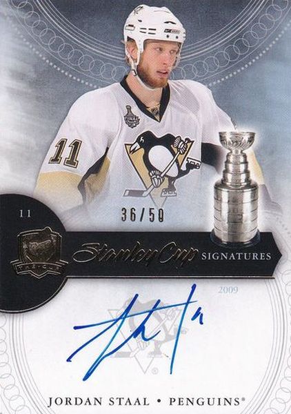 AUTO karta JORDAN STAAL 11-12 UD The CUP Stanley Cup Signatures /50